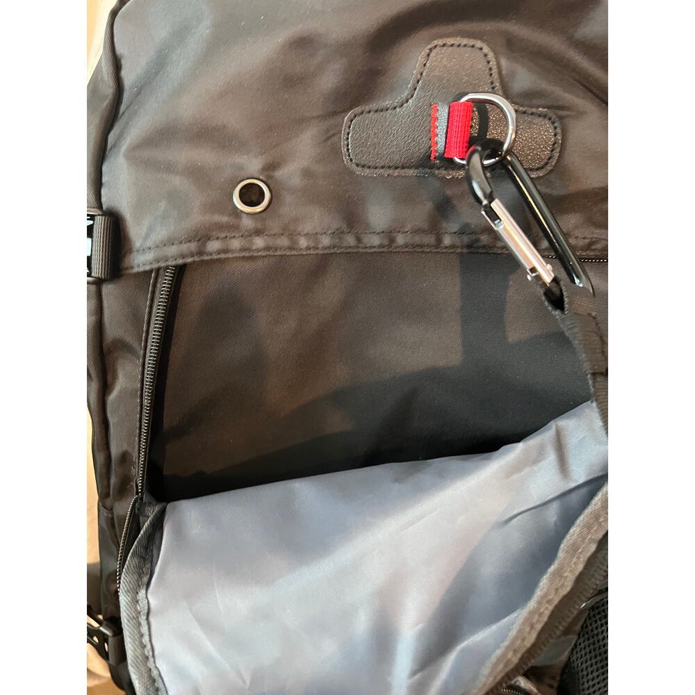 Target Red Black Padded Computer Travel Backpack 40L - Picture 4 of 5